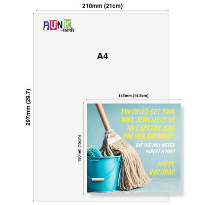 Jewellery or a Mop? – Birthday Card for Wives (Who Won’t See the Funny Side)