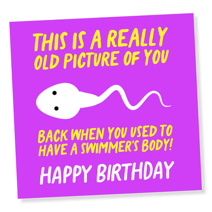 Swimmer's Body Birthday Card