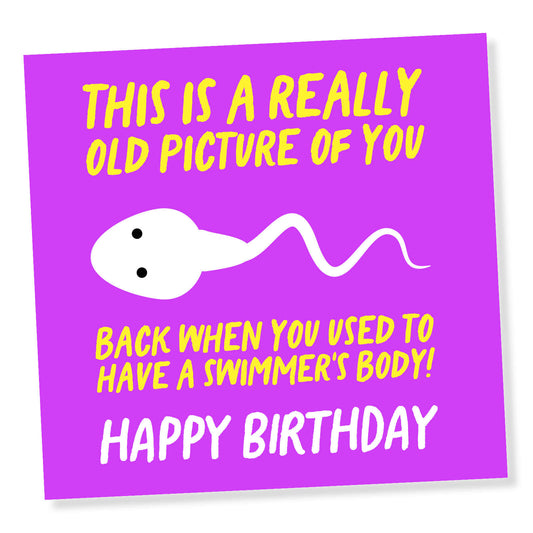 Swimmer's Body Birthday Card