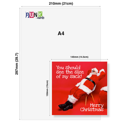 See the Size of My Sack Christmas Card