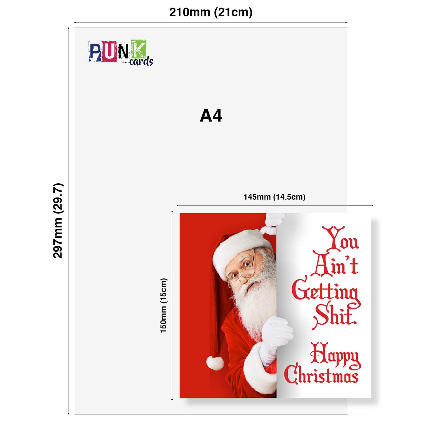 You Ain’t Getting Sh*t Gothic Santa Card