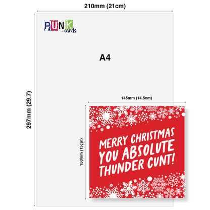 Merry Christmas You Absolute Thunder Cunt
