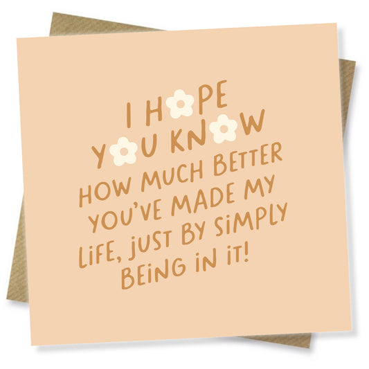 I Hope You Know\...