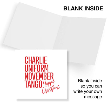 Charlie Uniform November Tango – Happy Christmas Card