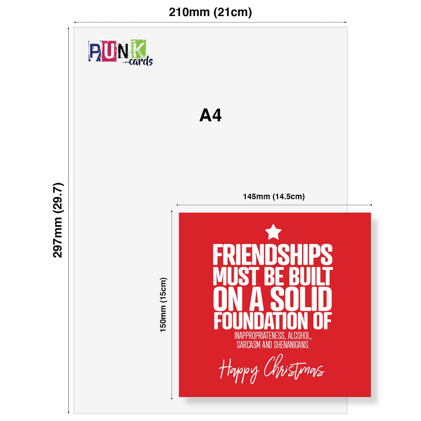 "Friendships Must Be Built..." Christmas Card