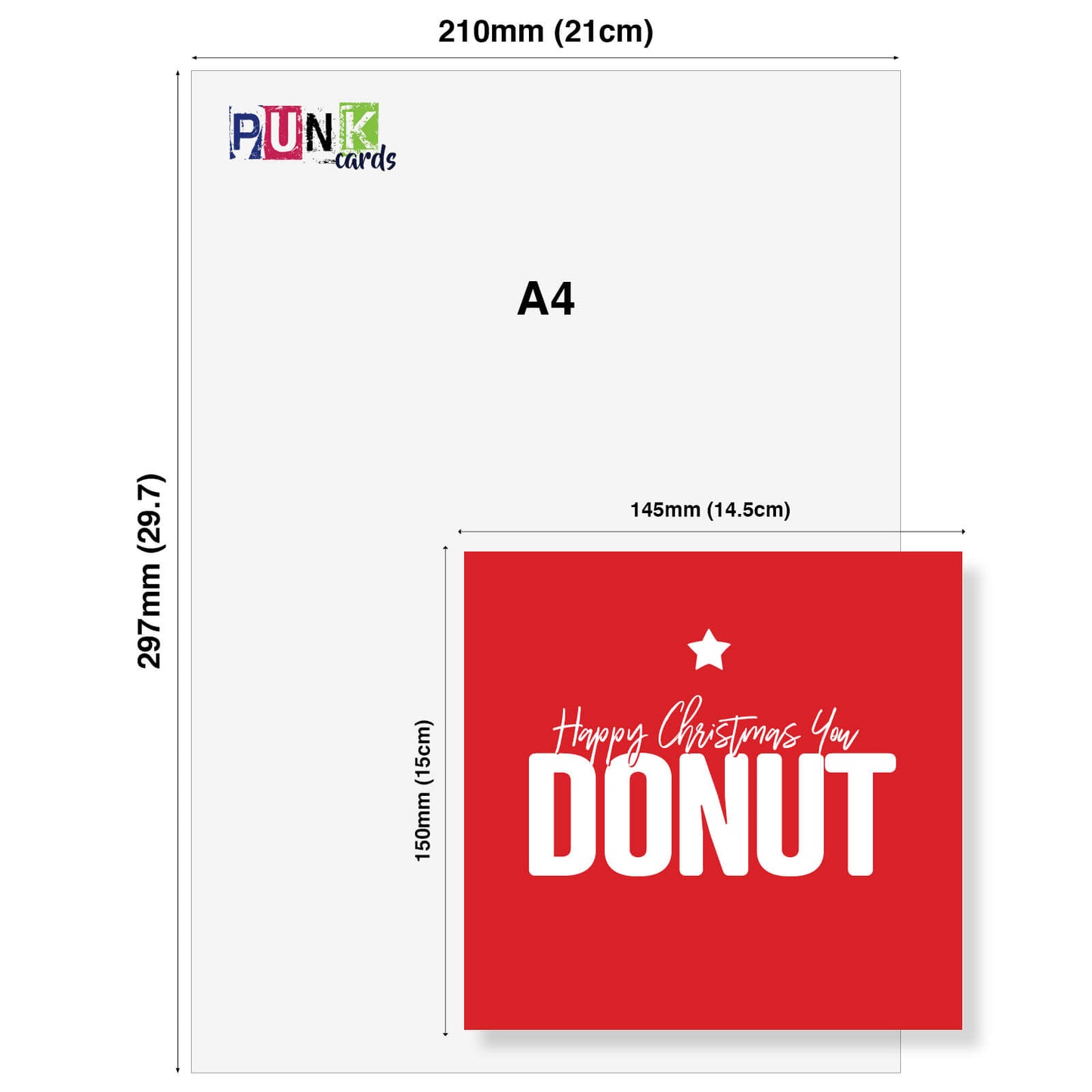 "Happy Christmas You Donut" Christmas Card