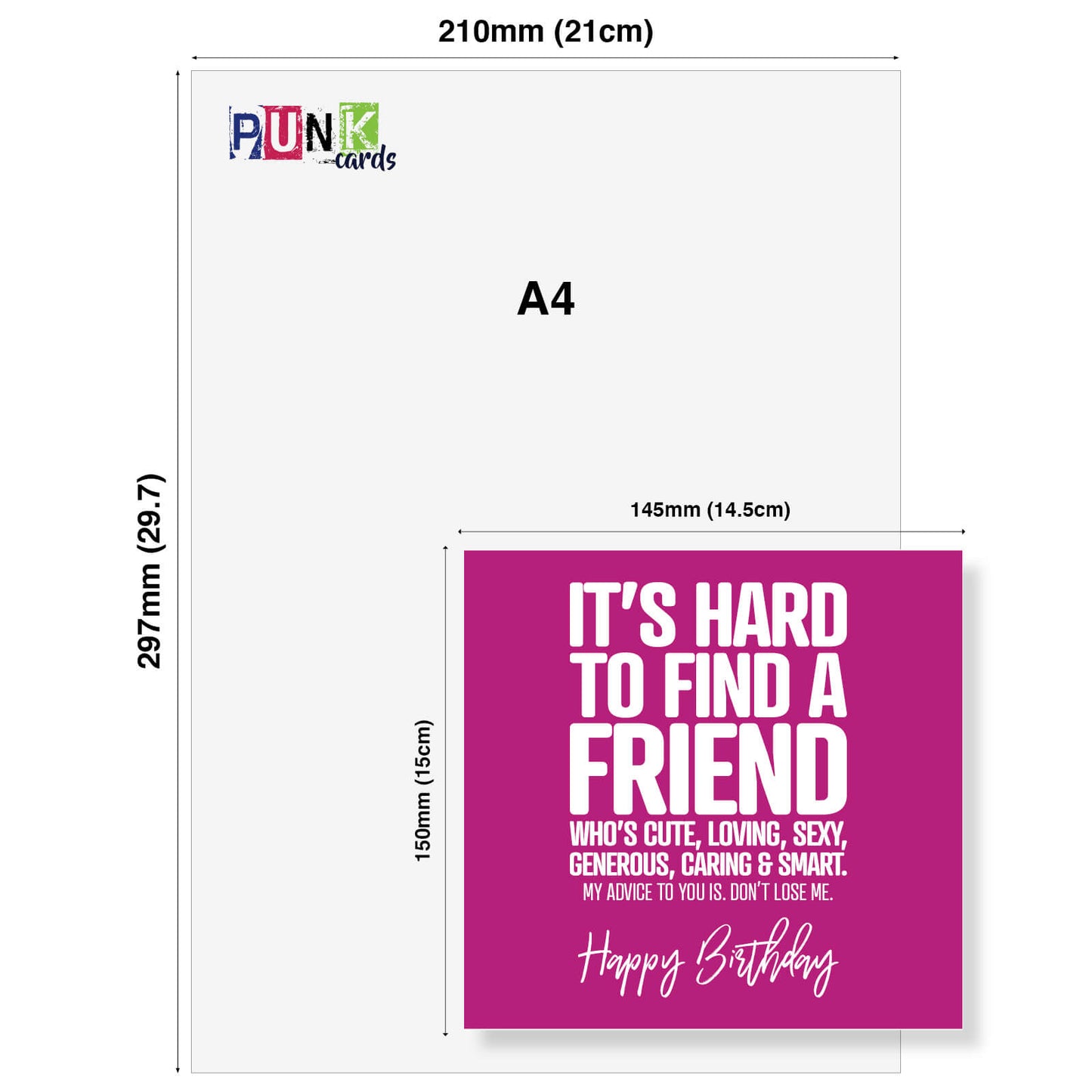 Hard to Find a Friend Like Me – Birthday Card