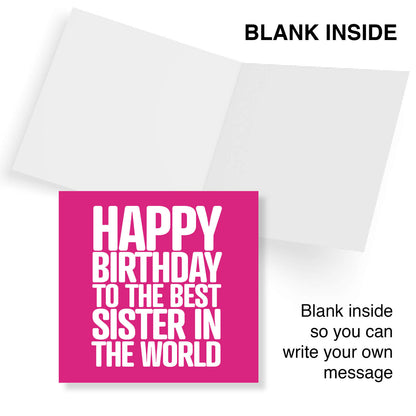 Best Sister in the World Birthday Card
