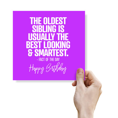 The Oldest Sibling Birthday Card