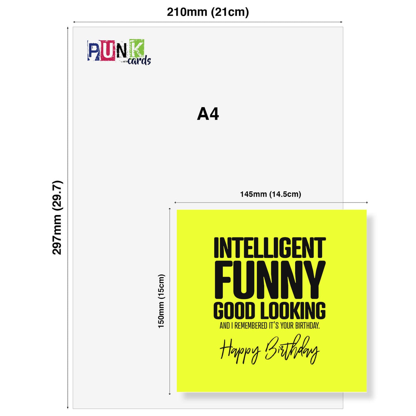 Intelligent, Funny, Good Looking Birthday Card