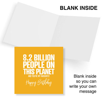 8.2 Billion People Favourite Person Birthday Card