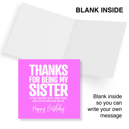 Thanks for Being My Sister (I’d Punch Another for You)
