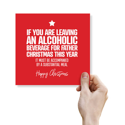 Alcohol for Father Christmas – Funny Xmas Card