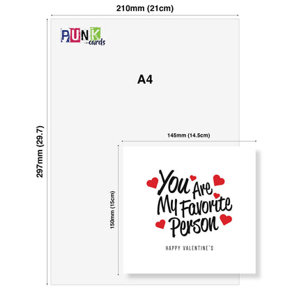 You Are My Favorite Person - Valentine's Day Card