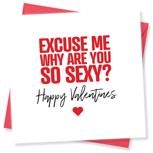 Excuse Me, Why Are You So Sexy? - Valentine's Day Card