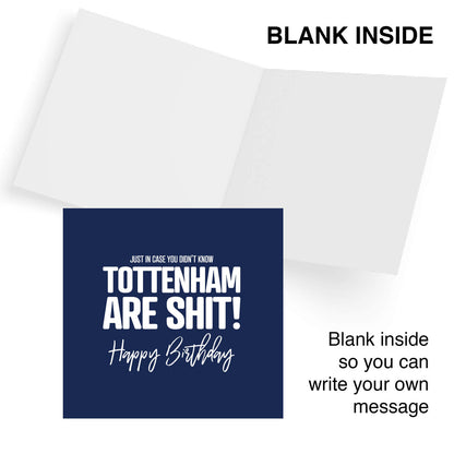Tottenham Are Shit - Birthday Card
