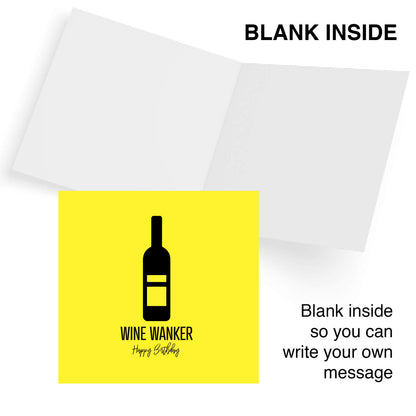 Wine Wanker – Happy Birthday Card