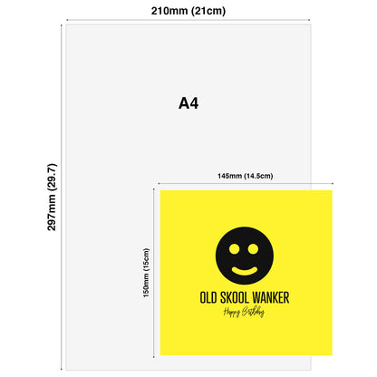 Old Skool Wanker – Happy Birthday Card