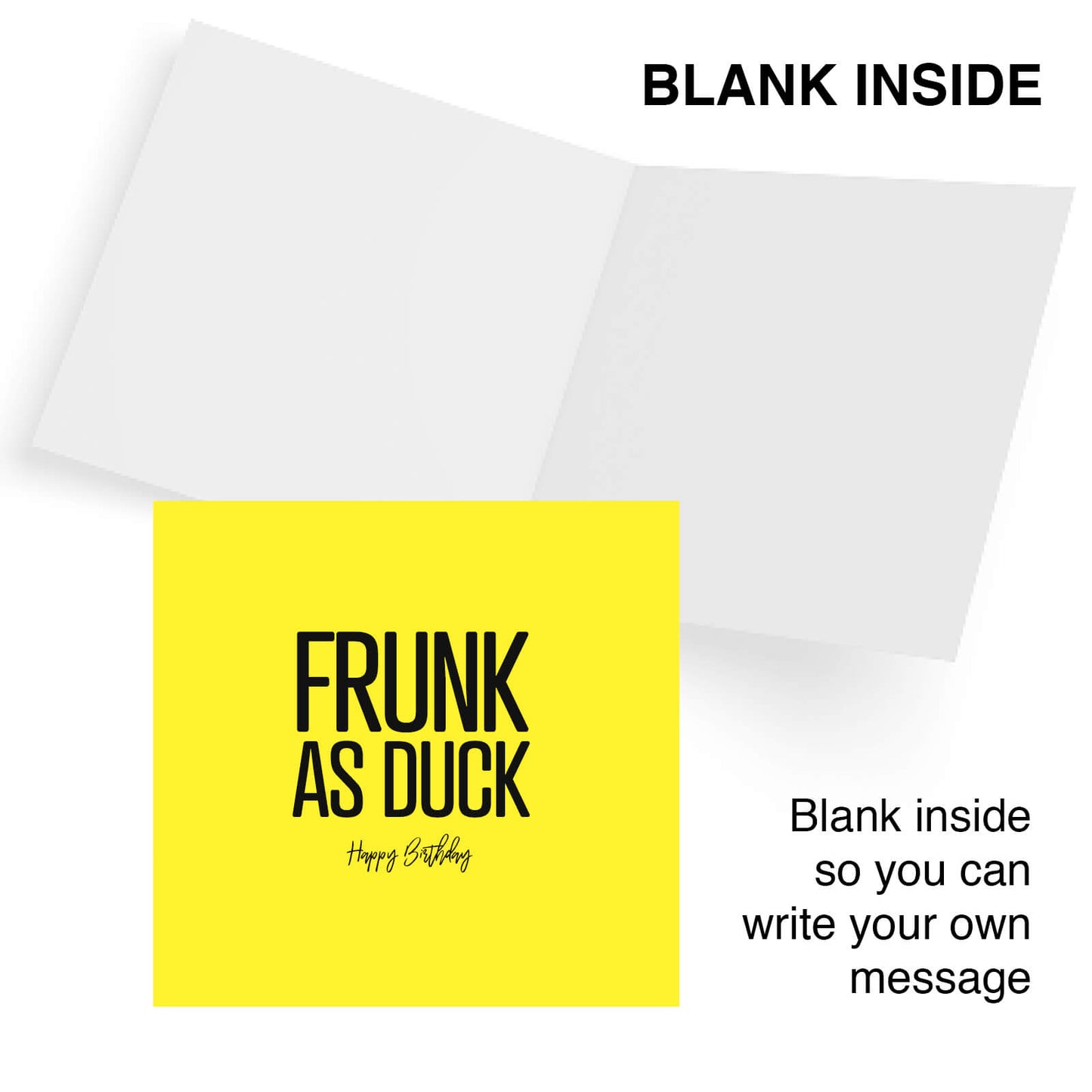 Frunk as Duck Birthday Card
