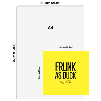 Frunk as Duck Birthday Card