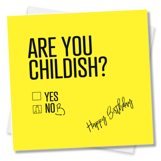 Are You Childish? (Draws a Willy on the No Box)
