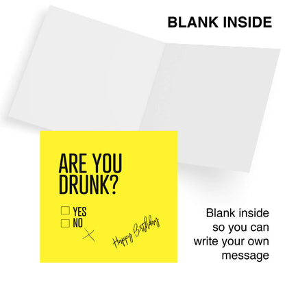 Are You Drunk? (Yes/No with Wrong Tick)