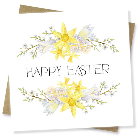 Daffodil & Blossom Garland Card