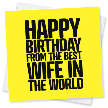 Happy Birthday From the Best Wife in the World - Humorous Card
