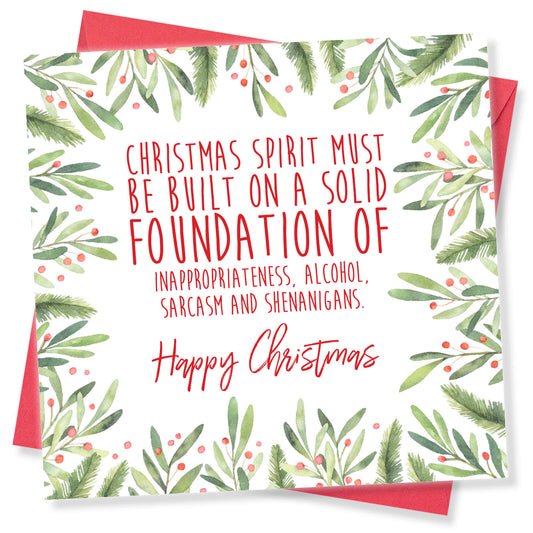 Built on Inappropriateness - Funny Christmas Card