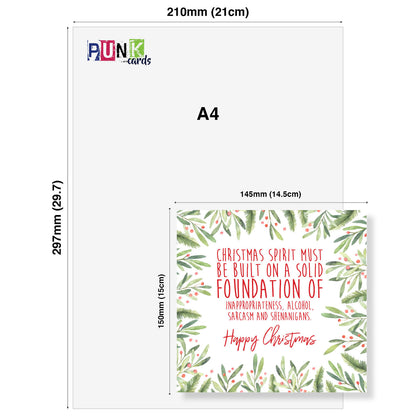 Built on Inappropriateness - Funny Christmas Card