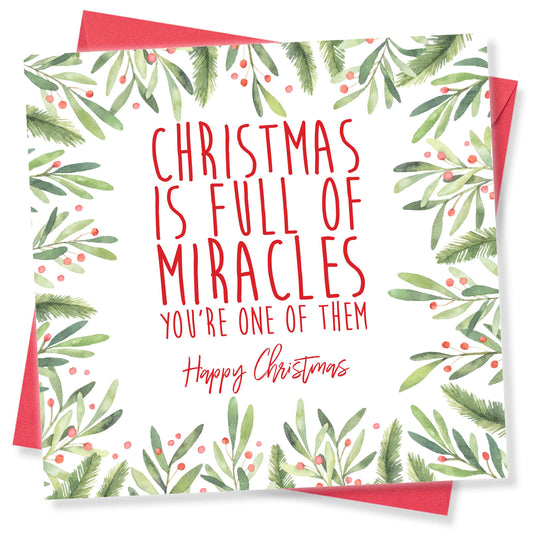 Christmas Is Full of Miracles - Christmas Card