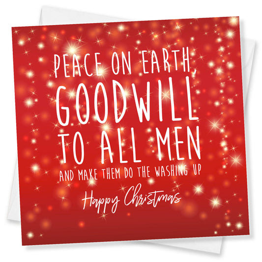 Goodwill to All Men – And the Washing Up