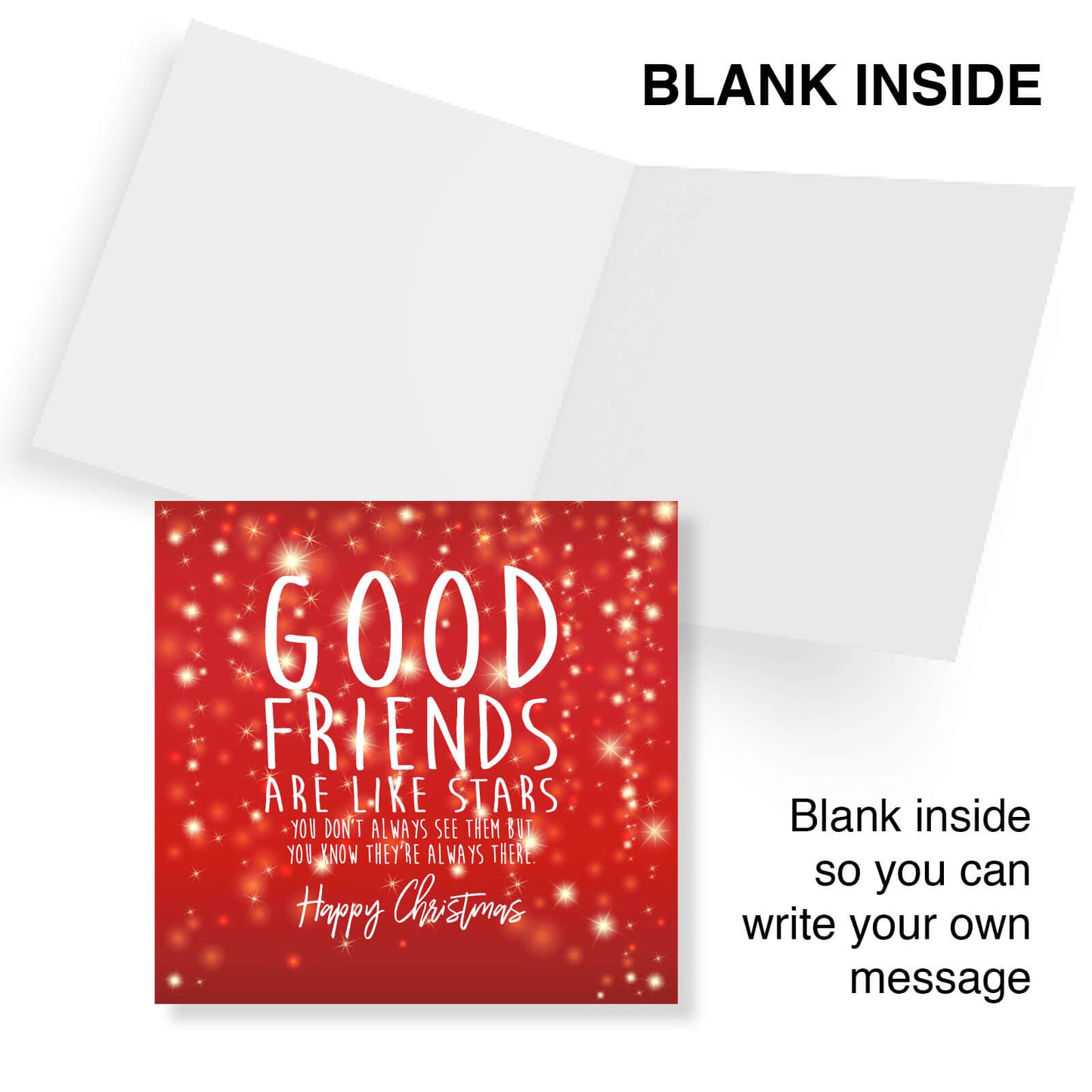 Good Friends Are Like Stars Christmas Card**