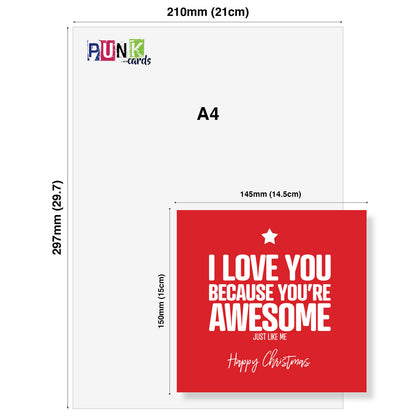 You're Awesome (Like Me) – Funny Relationship Card