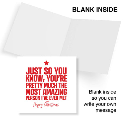 Most Amazing Person – Sweet & Funny Card
