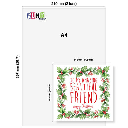 Christmas Card – "To My Amazing Beautiful Friend"