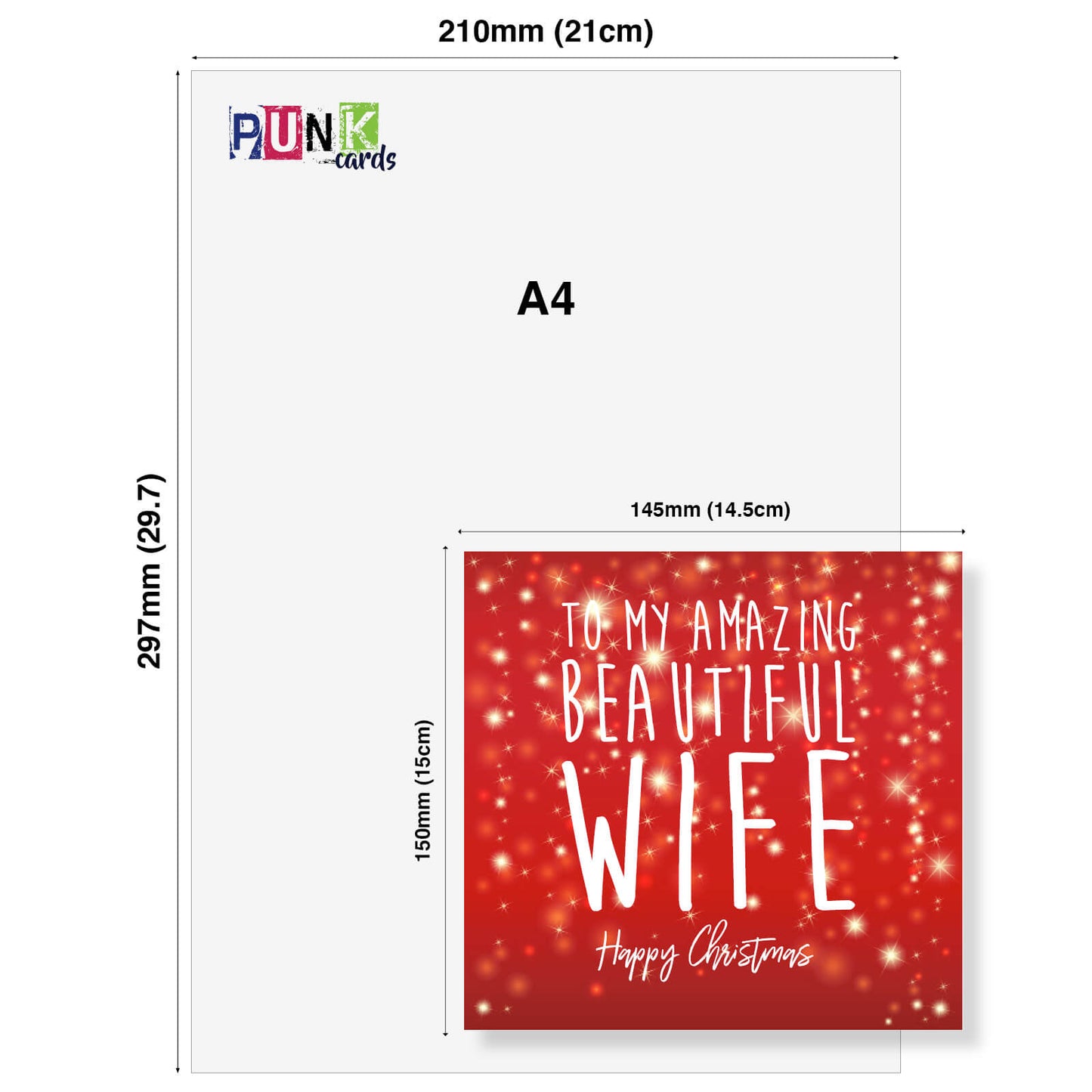 To My Amazing Beautiful Wife Christmas Card