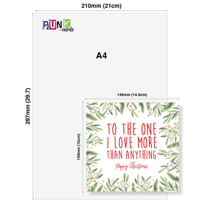 To The One I Love More Than Anything – Christmas Card