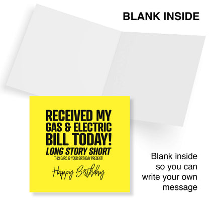 Received My Gas & Electric Bill – This Card is Your Present!
