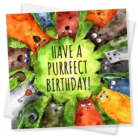 Have a Purrfect Birthday – Cute Cat Card