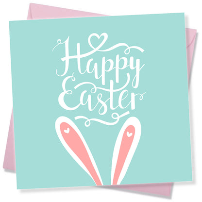 Bunny Ears Pastel Easter Card