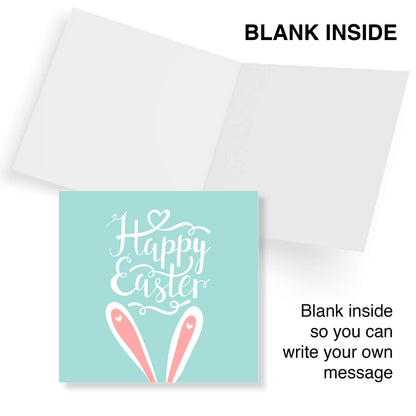Bunny Ears Pastel Easter Card