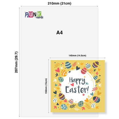 Happy Easter Egg Wreath Card