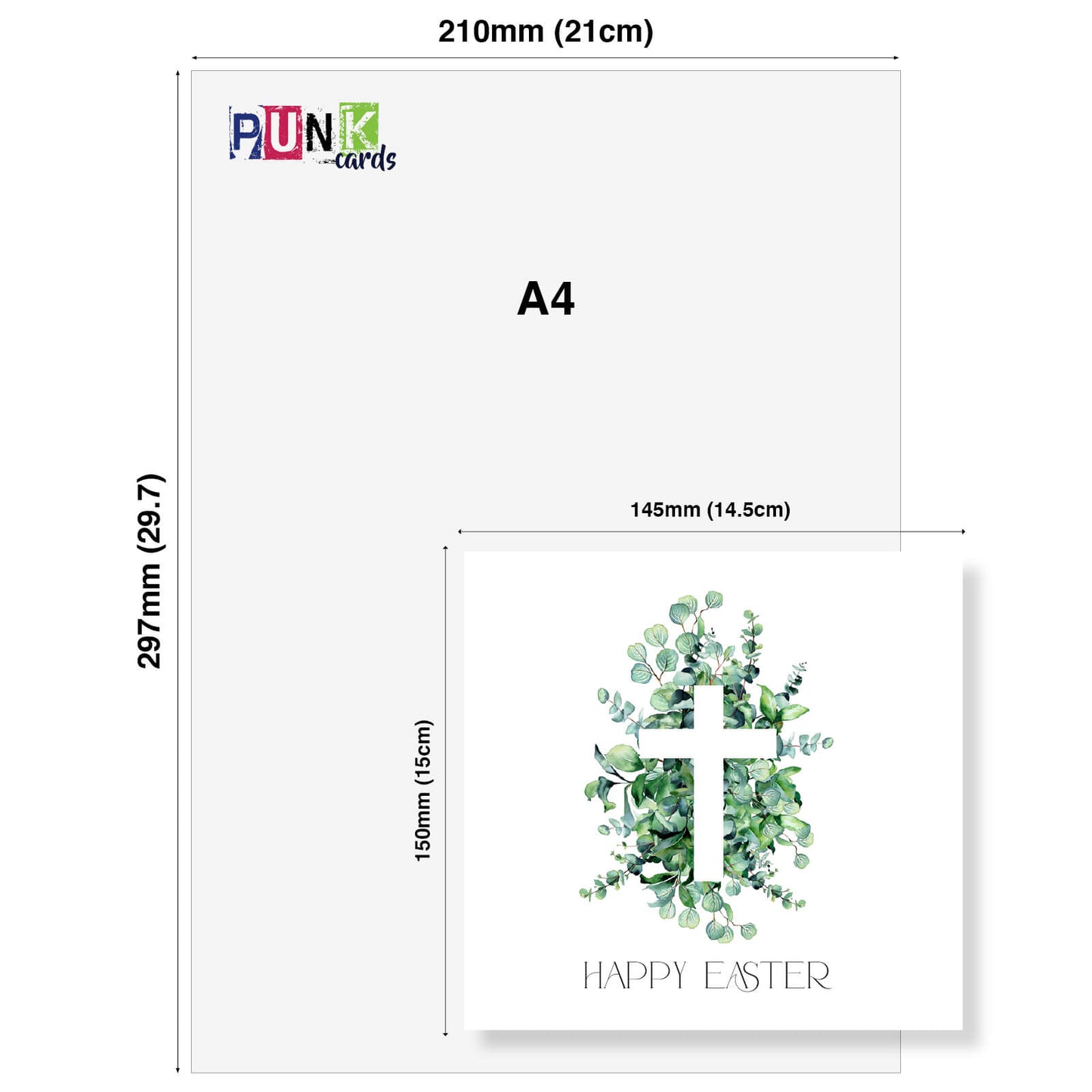 Cross & Greenery Easter Card