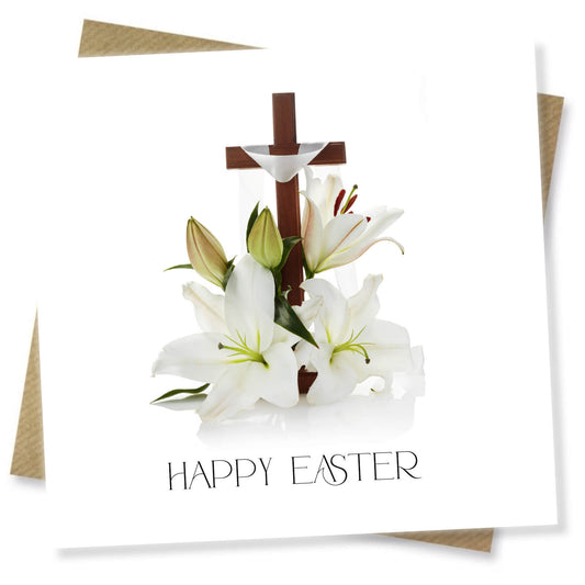 Cross with Lilies Easter Card