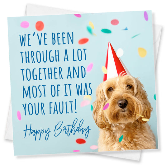 Your Fault – Funny Dog Birthday Card