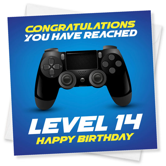 Level 14 – Happy Birthday Gamer Card