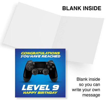 Level 9 – Happy Birthday Gamer Card