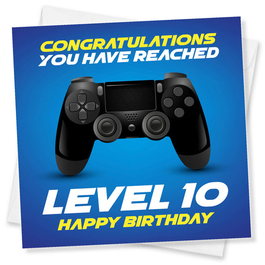Level 10 – Happy Birthday Gamer Card