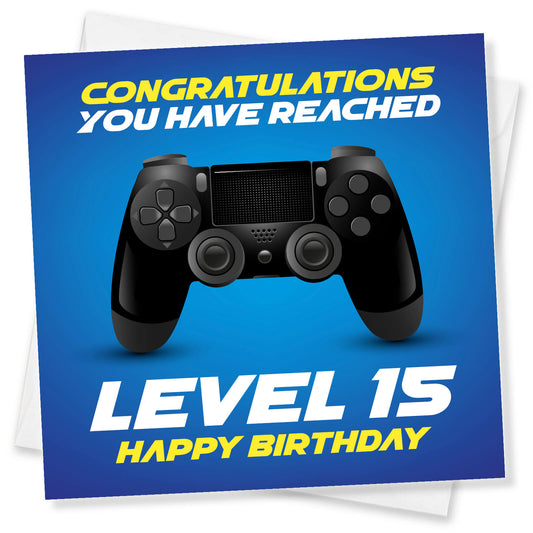 Level 15 – Happy Birthday Gamer Card